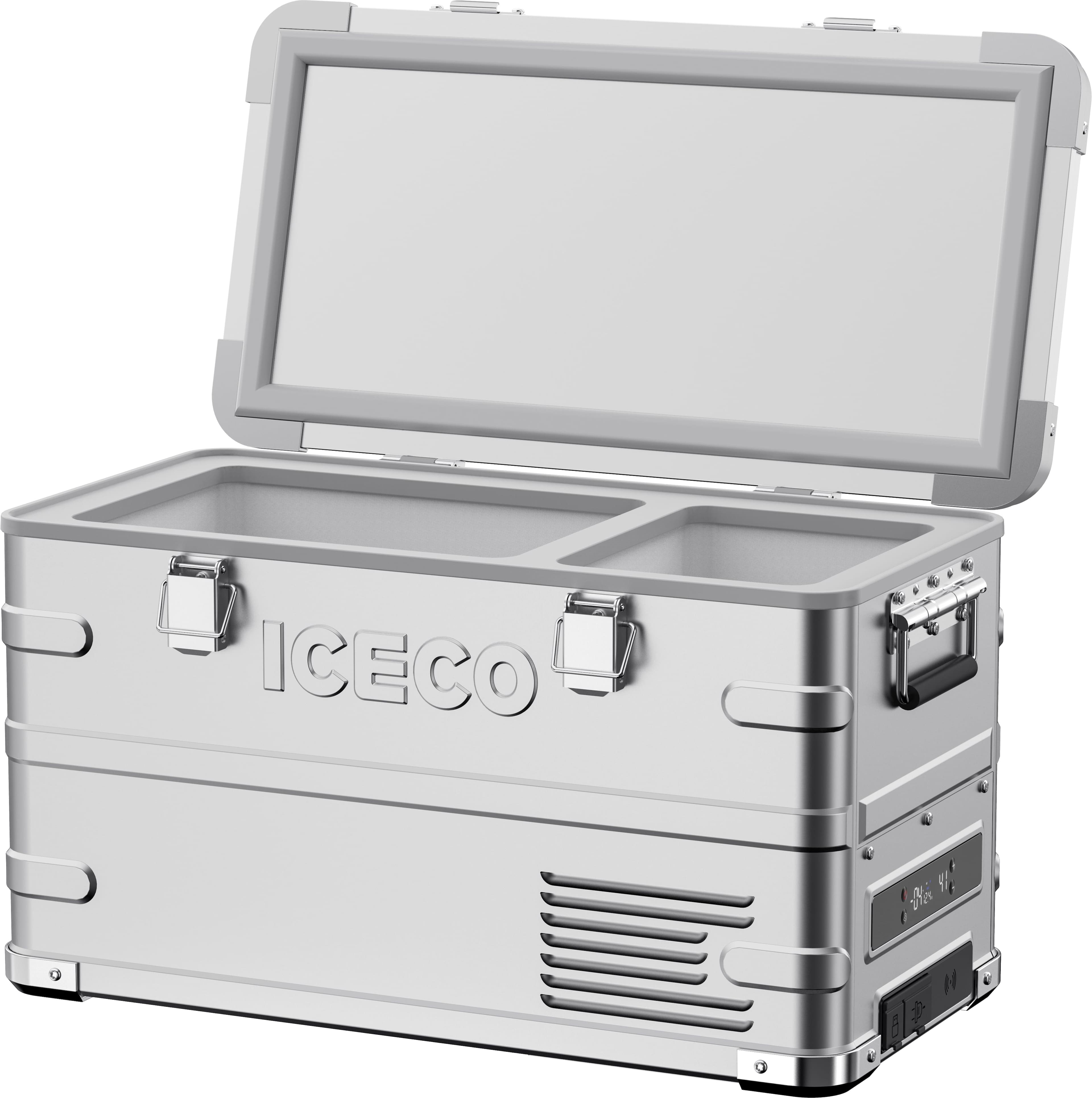 ICECO APL35 Aluminum Dual Zone 37QT Portable Cooler Silver MC