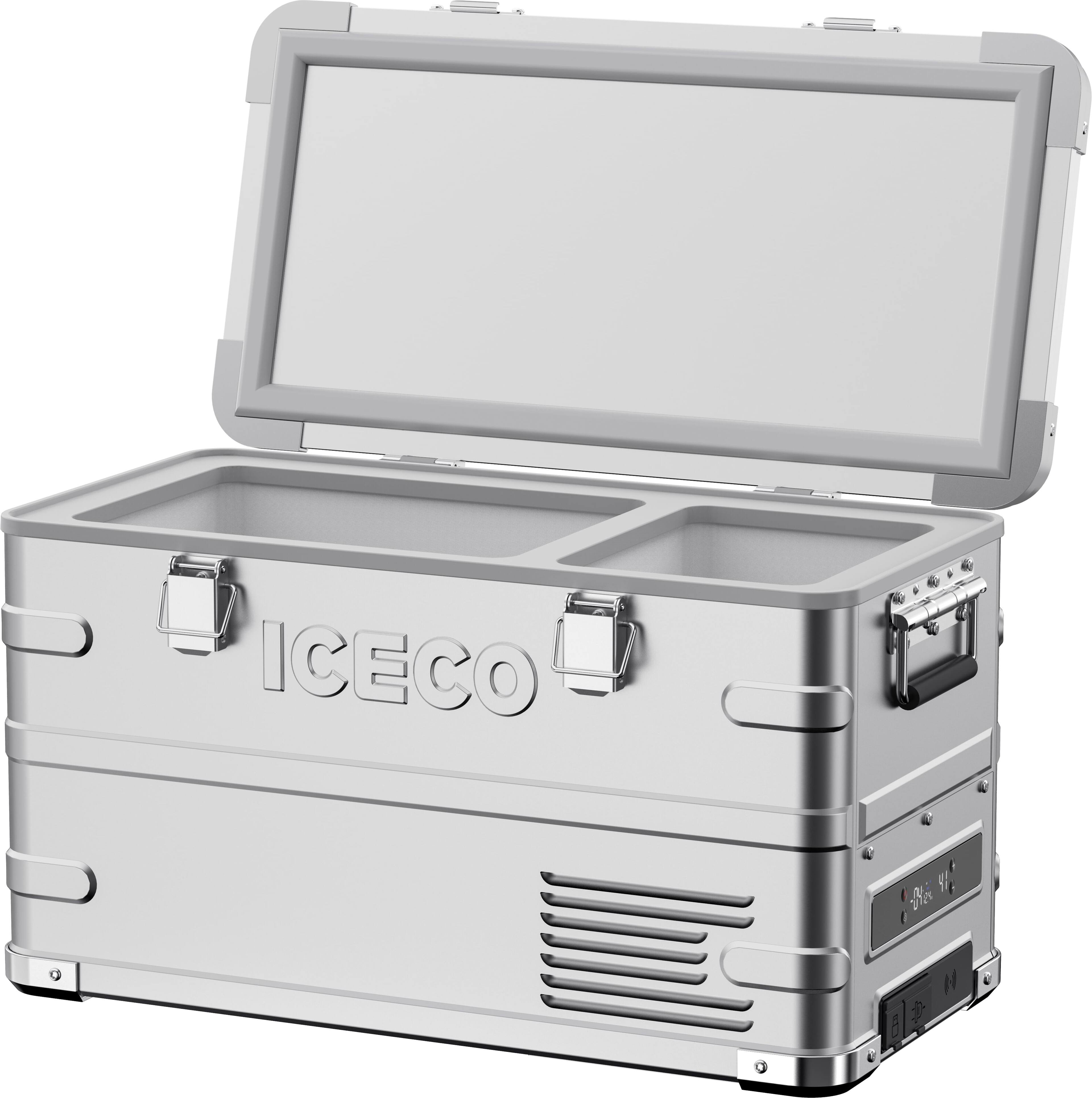 Back. ICECO - APL35 Aluminum Dual Zone 37QT Portable Cooler Silver - Silver.