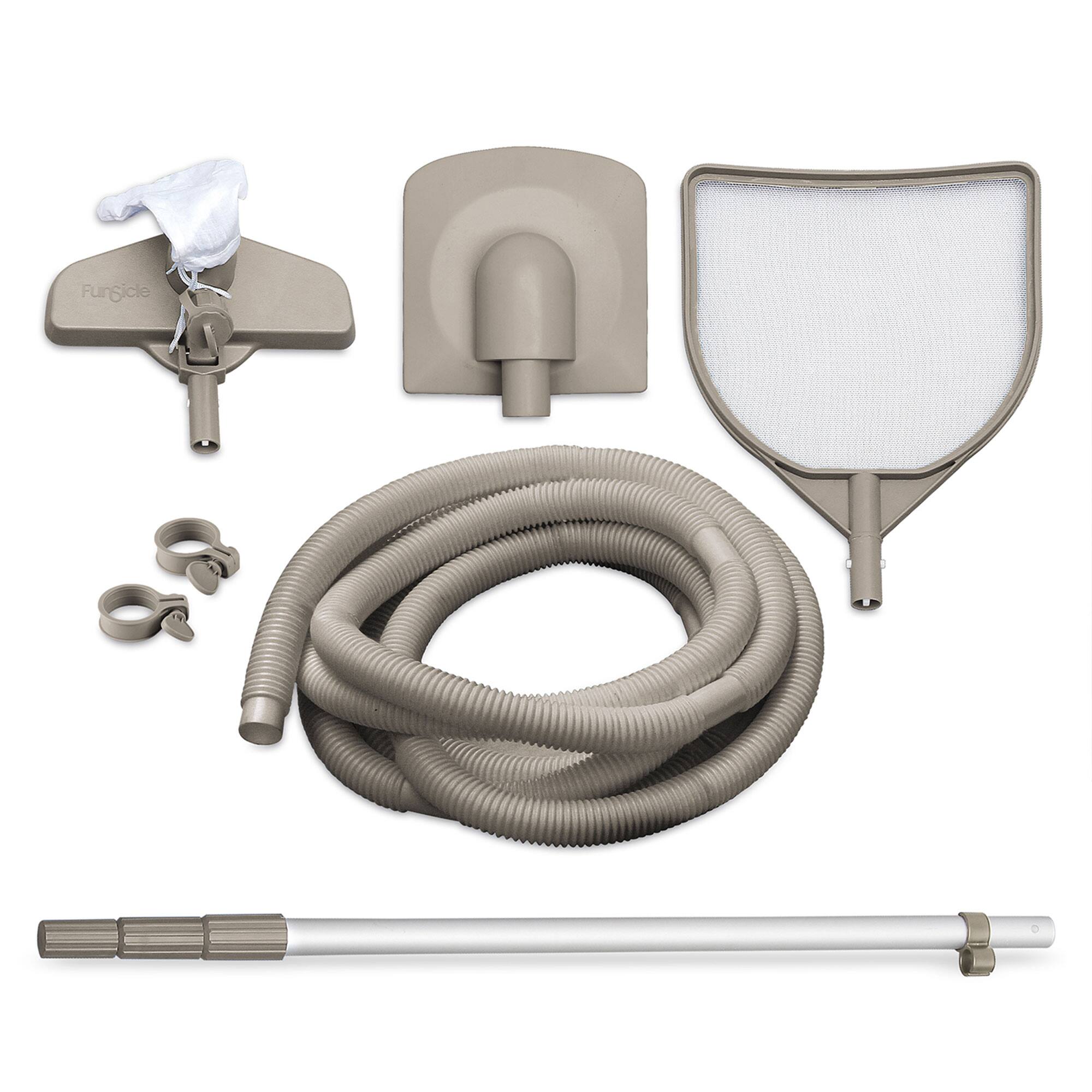 Alt View 7. Funsicle - Funsicle 24'x12'x52" Oasis Rectangle Outdoor Above Ground Swimming Pool, Brown - Brown Basket.