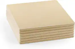 Cook N Home - 02676 True Cordierite Pizza Grilling Baking Stone 7.5 x 7.5 x 0.4 inch, square, 6 pcs/set