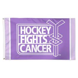 WinCraft - NHL 12" x 30" 2024 Hockey Fights Cancer 3' x 5' Single-Sided Deluxe Flag - Multicolor