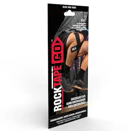 BLACK/NOIR/NEGRO
4xL
4x
PRE CUT TO 10 INCH STRIPS
BANDES PRÉCISÉEUPÉES À 25CM
CINTA DEBRAJADA MEDICA USO
PARA TU VIDA RESCUE
ROCK TAPE
KINESIOLOGY TAPE
BANDE KINESIOLOGIQUE
CINTA KINESIOLOGICA
STANDARD ADHESIVE / ADHÉSIF STANDARD
WEAR FOR UP TO 3-5 DAYS / PUEDE USARSE HASTA 3-5 DÍAS