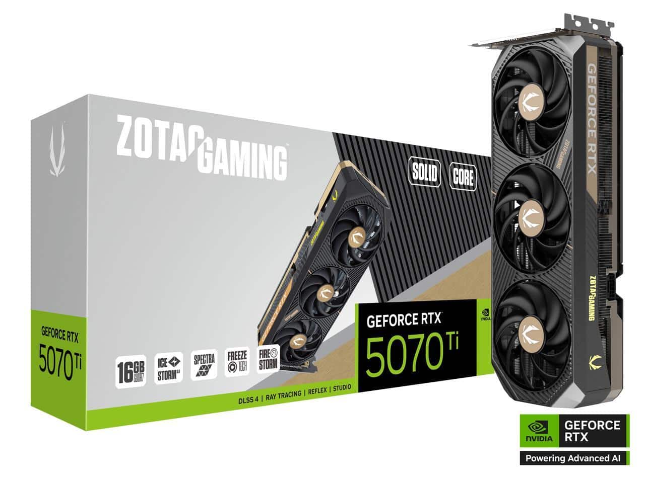 ZOTAC SOLID CORE GeForce RTX 5070 Ti 16GB 256 Bit GDDR7 PCI