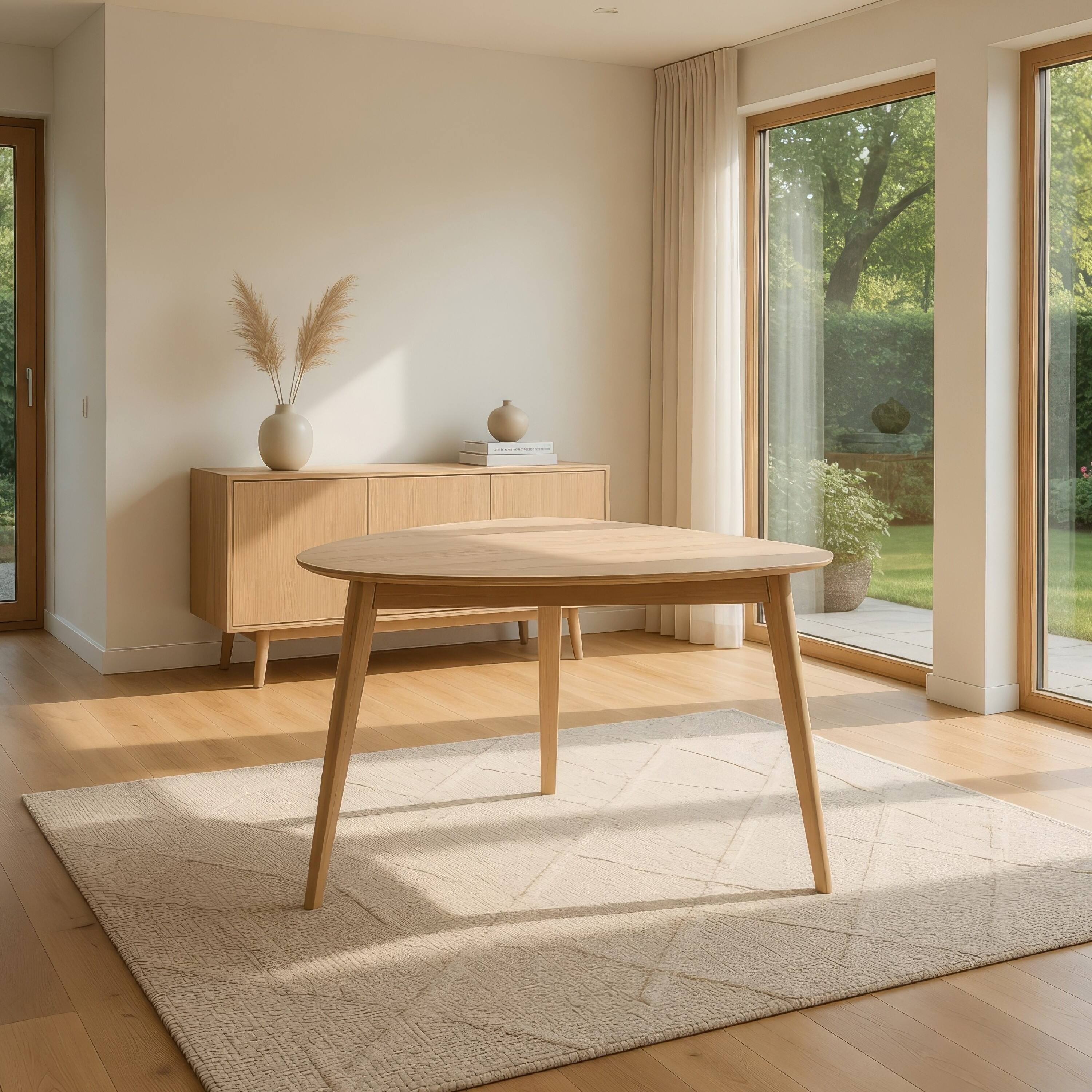 Alt View 5. Manhattan Lane - Scar Corner Dining Table, Curved Angle Design Wood 35 Inch - White.