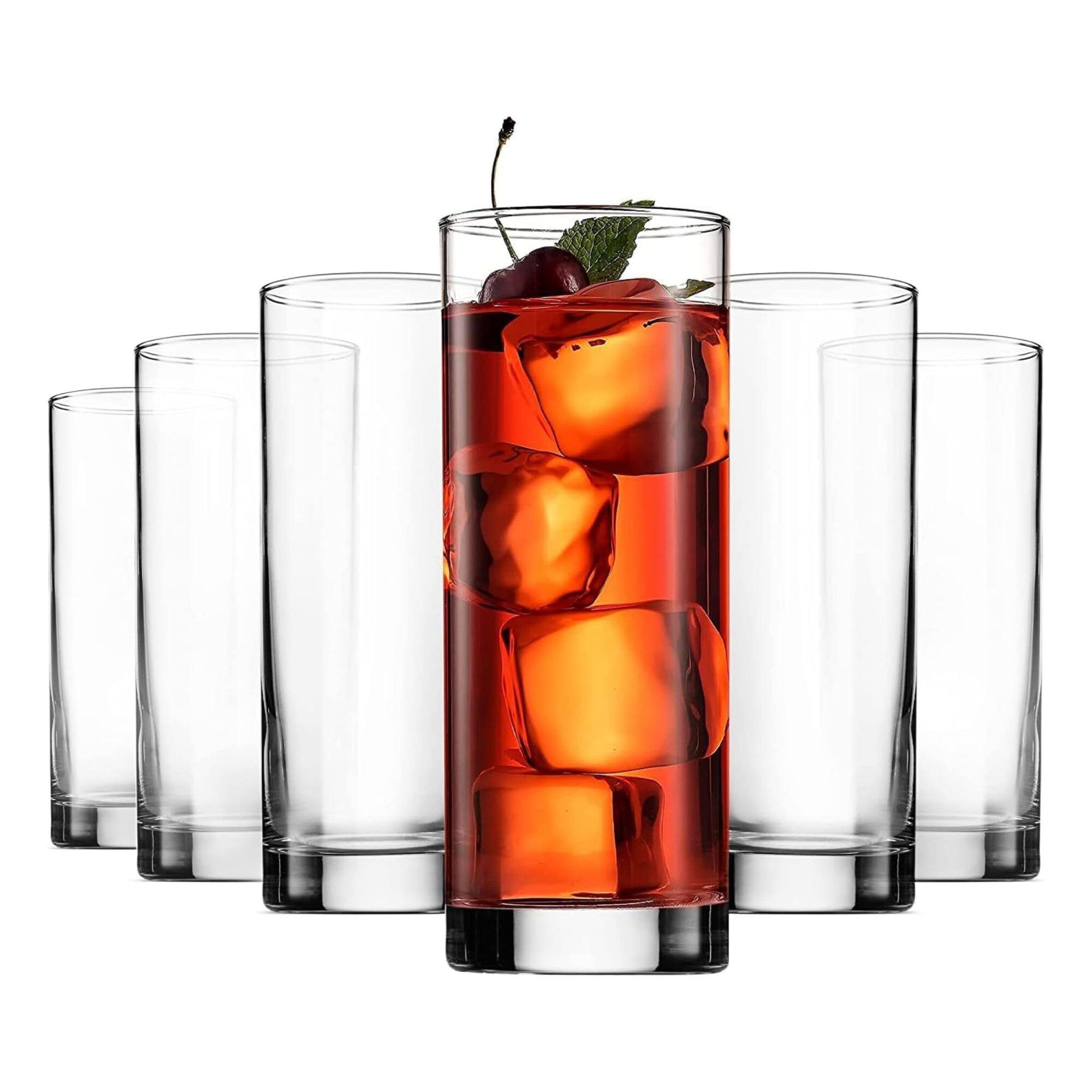 Front. Bormioli Rocco - Bormioli Rocco Cortina Cooler Glasses, 13.5 Oz, Set of 6, Dishwasher Safe - Clear.