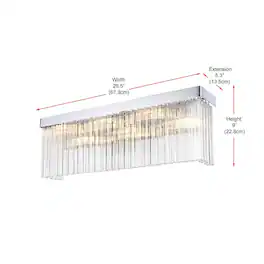 Elegant Lighting - Harlow 26 inch Wall Sconce - Chrome