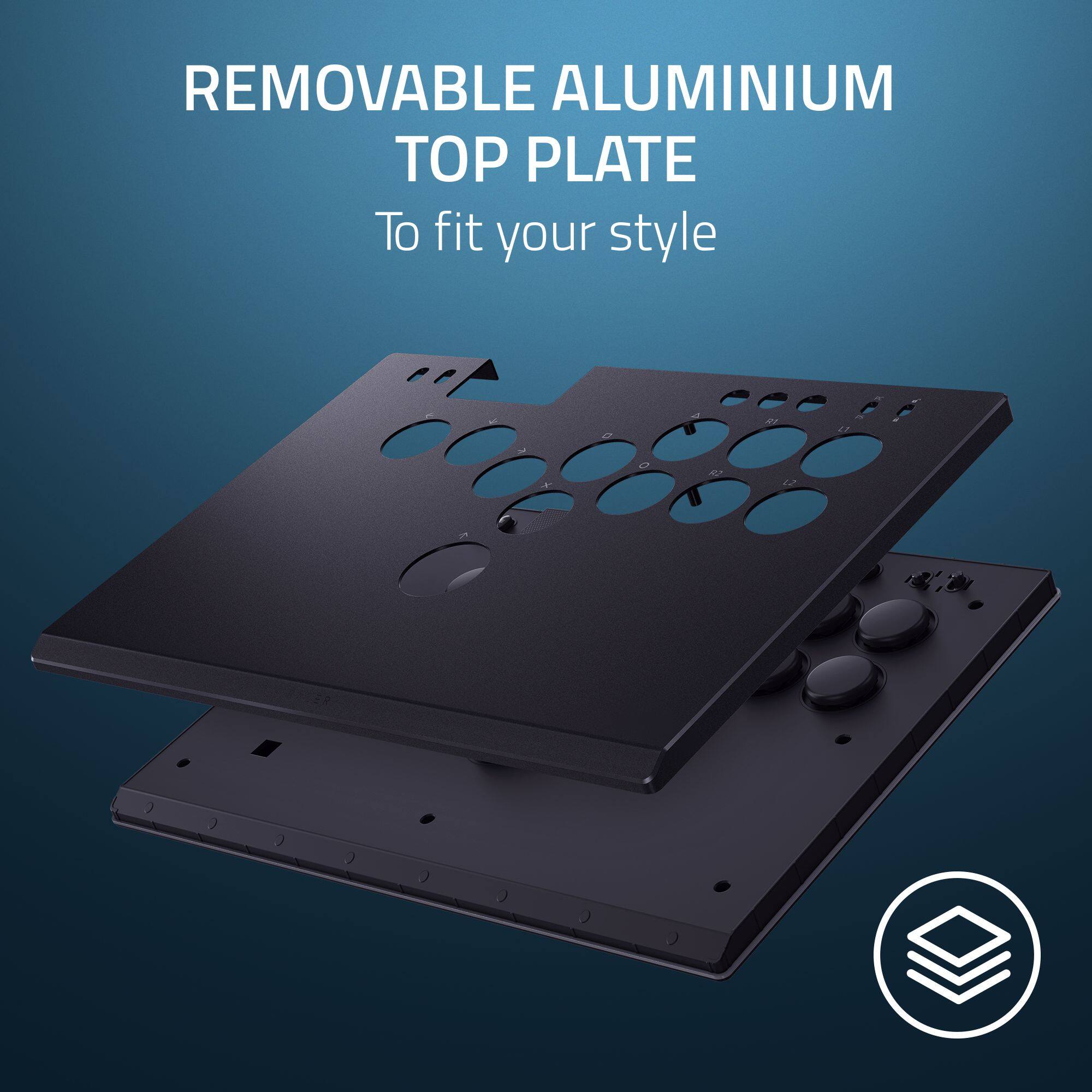 REMOVABLE ALUMINUM TOP PLATE To fit your style.