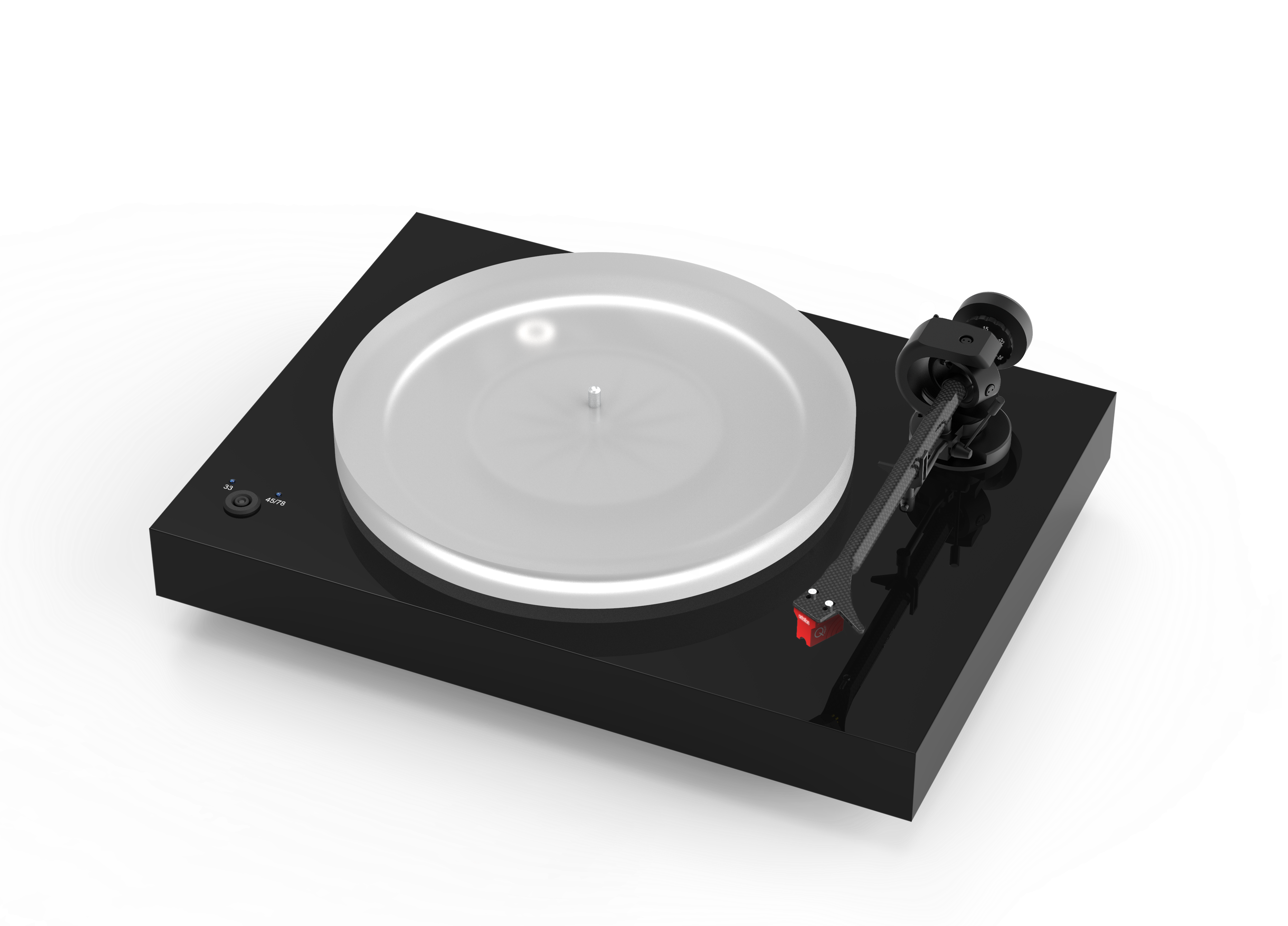 Pro-Ject - X2 B (Quintet Red) Turntable - Piano Black - Front_Zoom