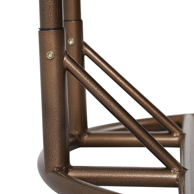 Alt View 4. LeisureMod - Leisuremod 2-Person Wicker Egg Swing Chair with Stand & Washable Cushions - Indoor/Outdoor Double Hanging Patio Chair - Taupe.