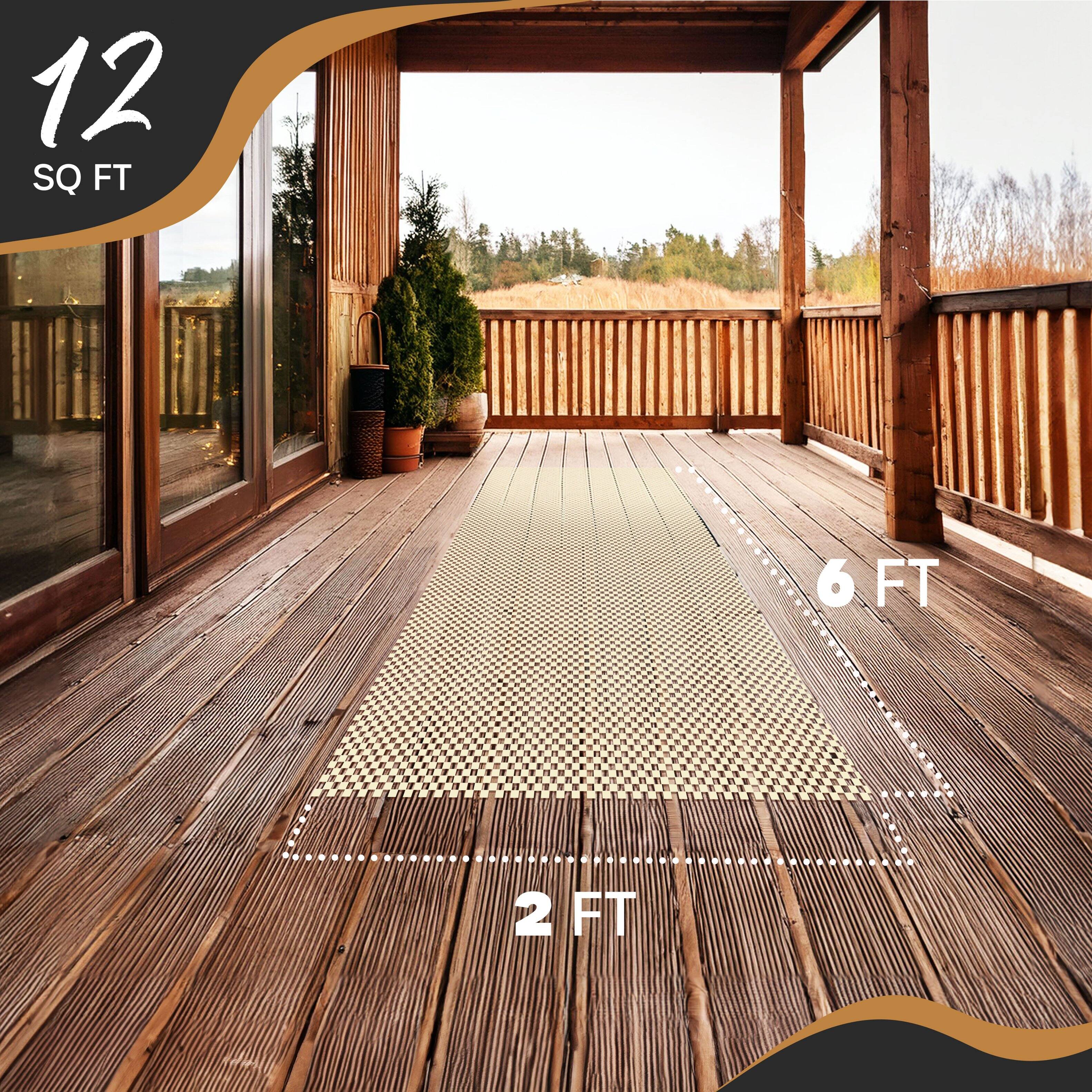 Left. Nevlers - 2 ft x 6 ft White Non Slip Rug Gripper Pad for Hard Surface Flooring - White.