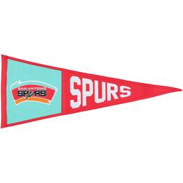WinCraft - San Antonio Spurs 13" x 32" Retro Logo Pennant - Multicolor