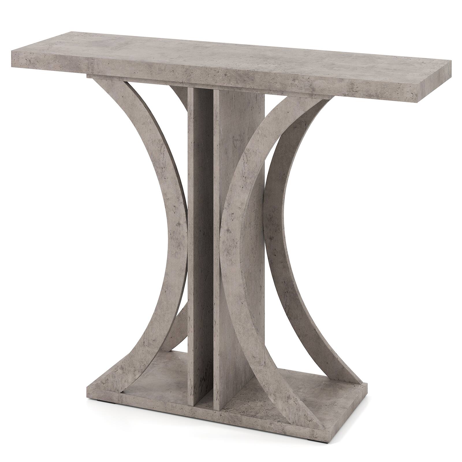 Alt View 9. Gymax - Gymax Console Table 40'' Rectangular Entryway Table w/Geometric Frame for Living Room Gray - Gray.