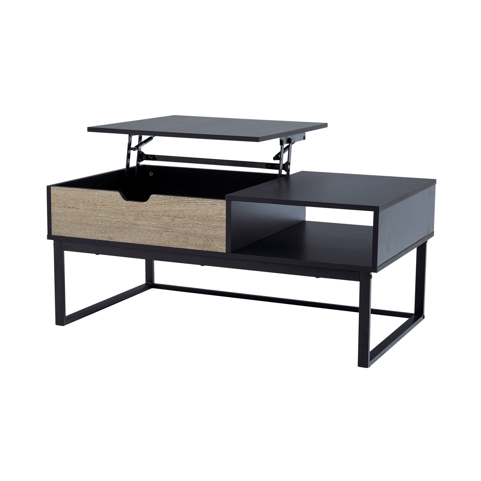 Front. Teamson Home - Lift Top Coffee Table - Black.