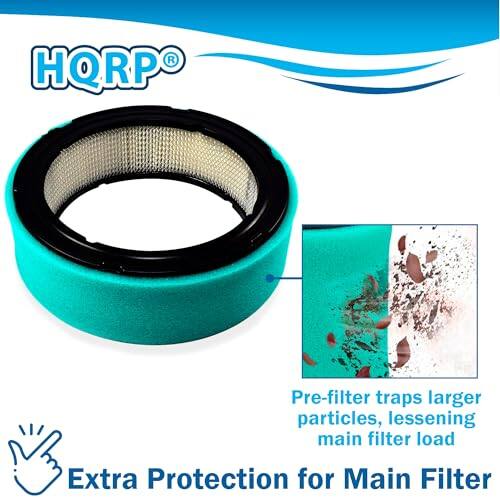 HQRP®

Pre-filter traps larger particles, lessening main filter load

Extra Protection for Main Filter