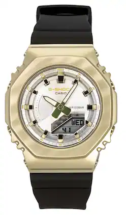 Casio - G-Shock Metal Clad Analog Digital Resin Strap Dial Quartz GM-S2100BC-1A 200M Women's Watch - Silver
