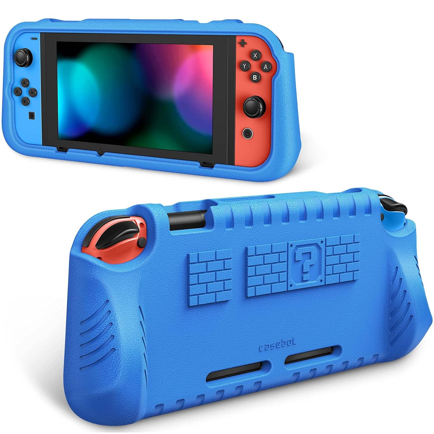 Fintie - Kid-Friendly Ultralight Case for Nintendo Switch 2017, Ergonomic Grip, Anti-Scratch Protective Grip Case Cover - Blue