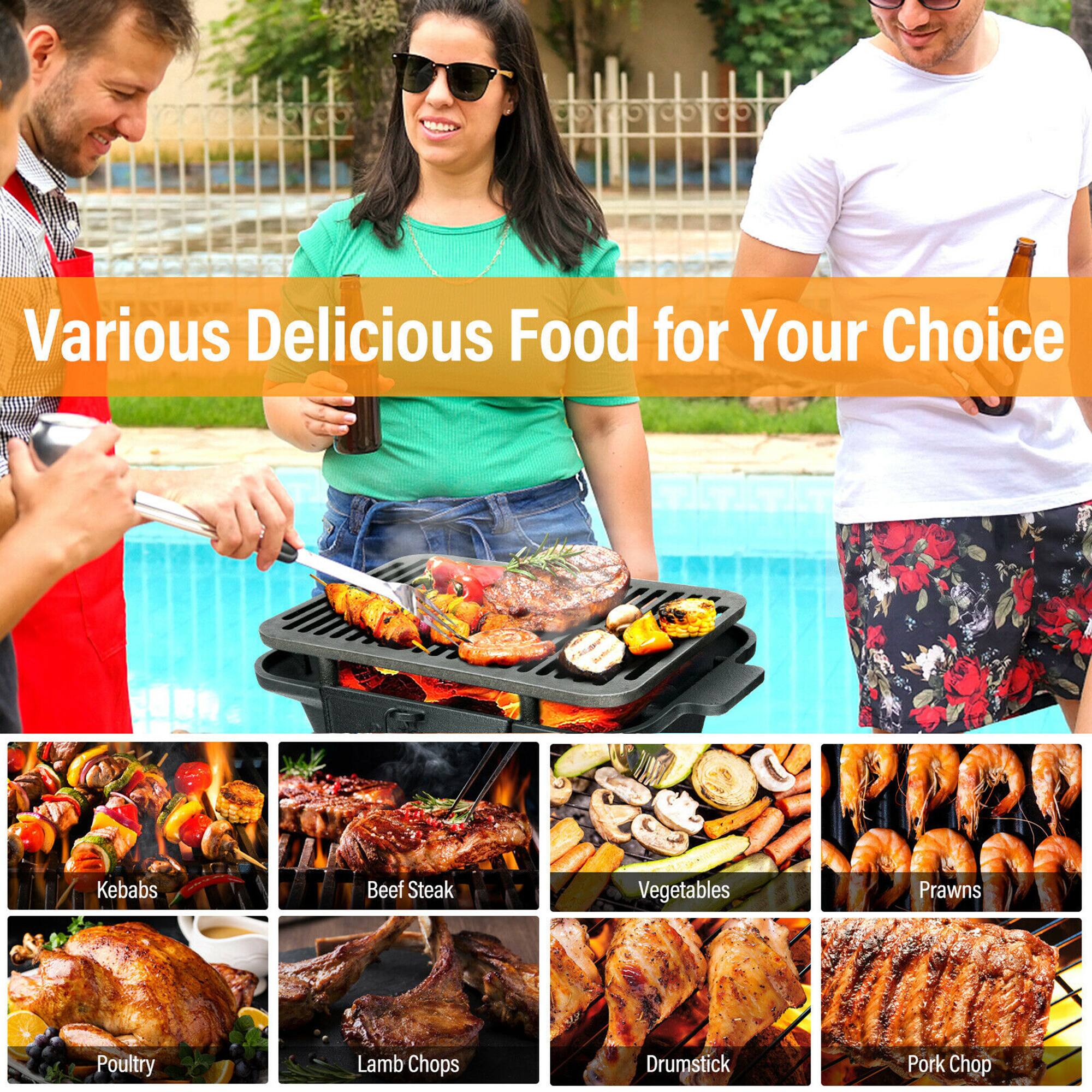 Various Delicious Food for Your Choice

- Kebabs
- Beef Steak
- Vegetables
- Prawns
- Poultry
- Lamb Chops
- Drumstick
- Pork Chop