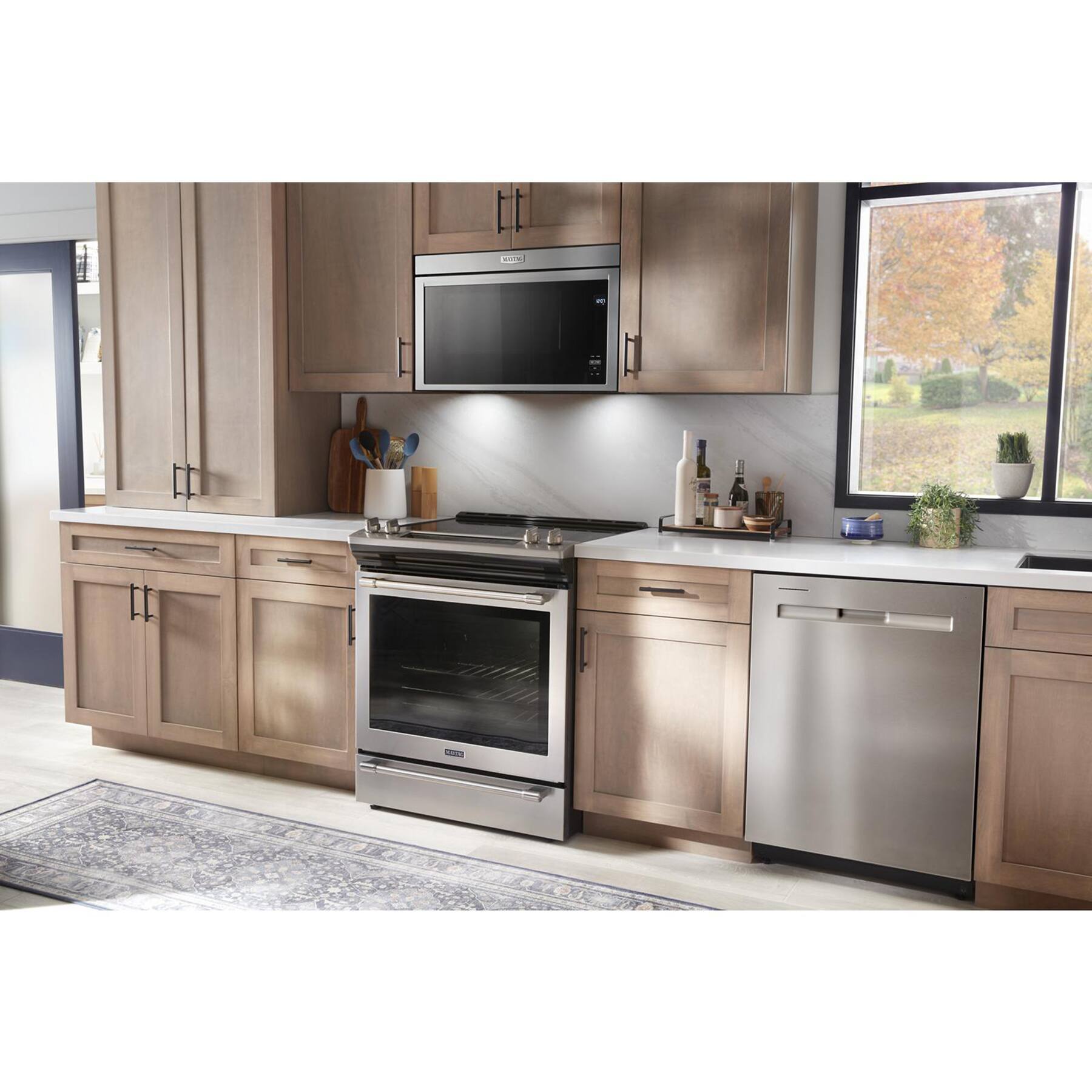 Alt View 21. Maytag - 1.1 Cu. Ft. Over-the-Range Microwave with Flush Built-in Design - Stainless Steel.