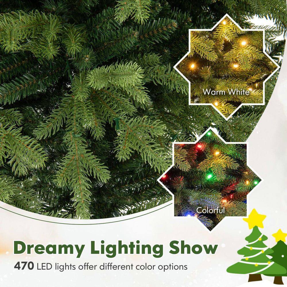 Dreamy Lighting Show  
470 LED lights offer different color options  

Warm White  
Colorful