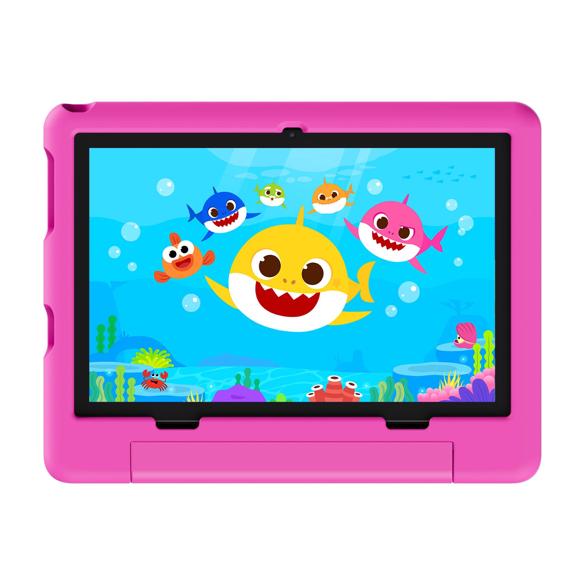 Angle. Contixo - A10e Baby Shark 10-Inch Kids Tablet, 32GB, Android 16, 8 Learning Apps and Parental Controls - Pink.