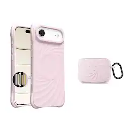 Ornarto - Vortuxe for iPhone Air Case 6.5" and for AirPods Pro 3 Case - Pink