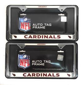 Rico Industries - Arizona Football Cardinals Chrome Metal License Plate Frame - Set of 2 Frames - Multi
