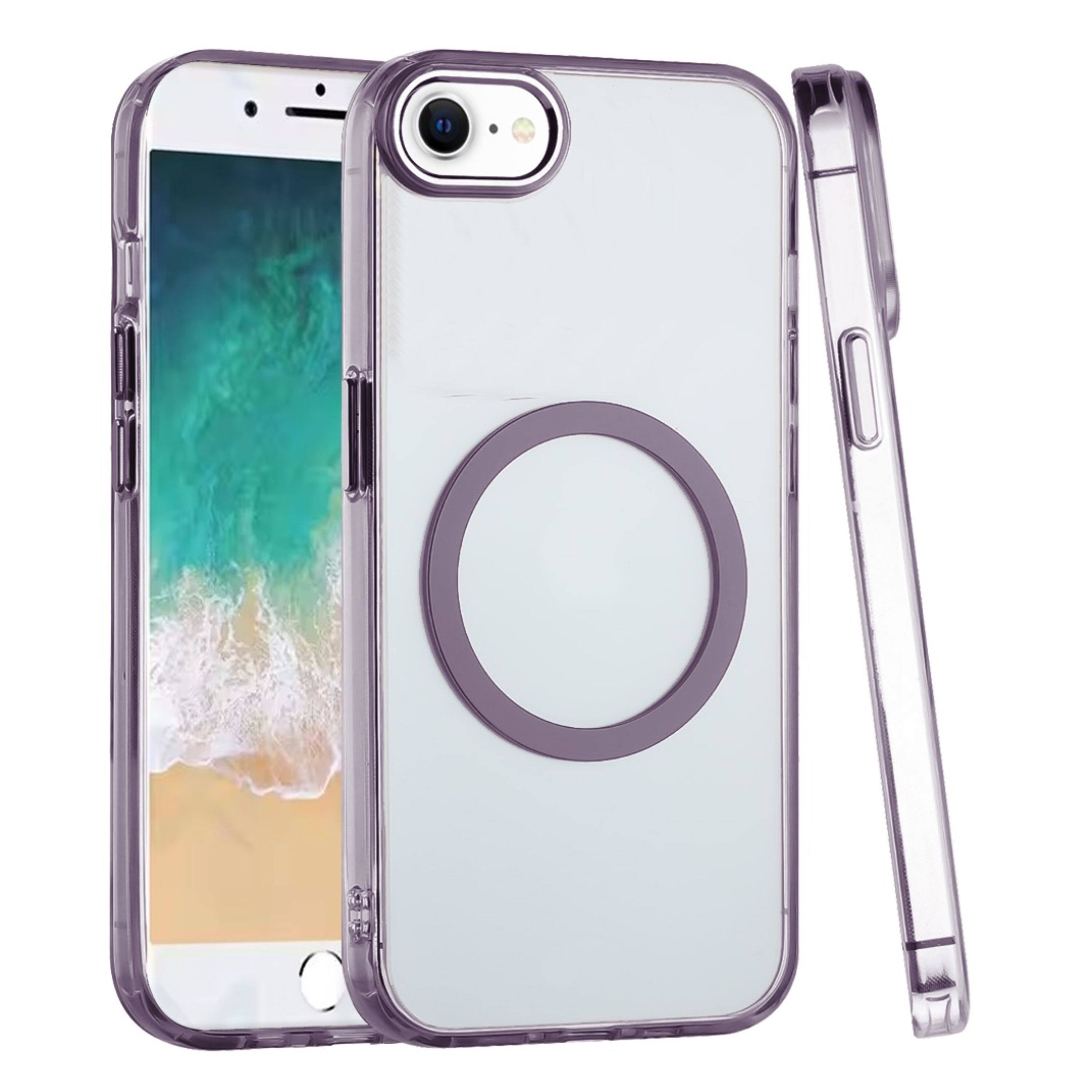 Kitcheniva - Hybrid Raised Camera Bezel Magnetic Circle Phone Case With Tempered Glass For iPhone 16e/17e - Light Purple price history on PriceWatchPro