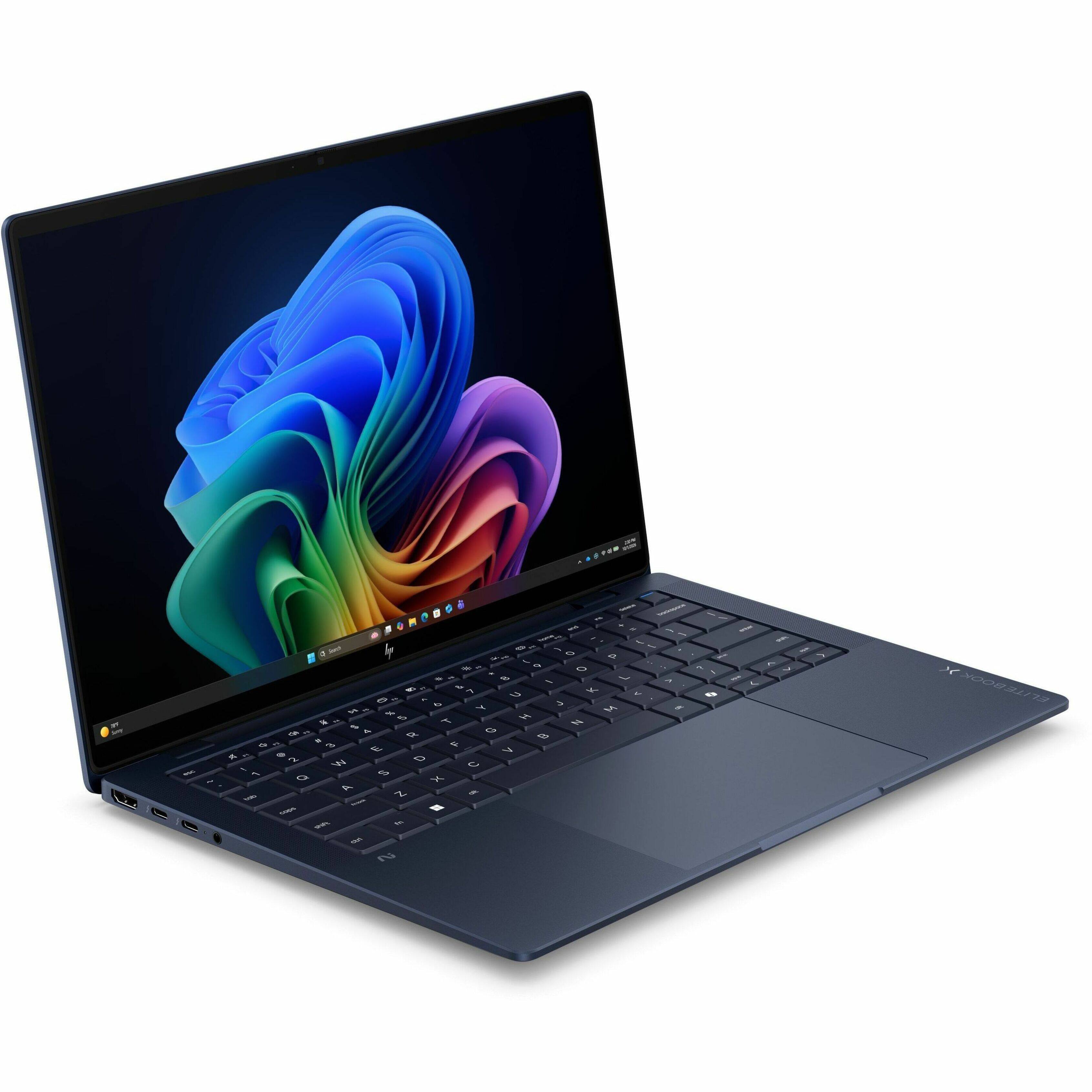 Alt View 17. HP - EliteBook X G2i 14" IPS 1920 x 1200 (WUXGA) Touch Screen Laptop - Intel Core Ultra 7 with 32GB Memory - 512 GB SSD - Atmospheric Blue, Blue.