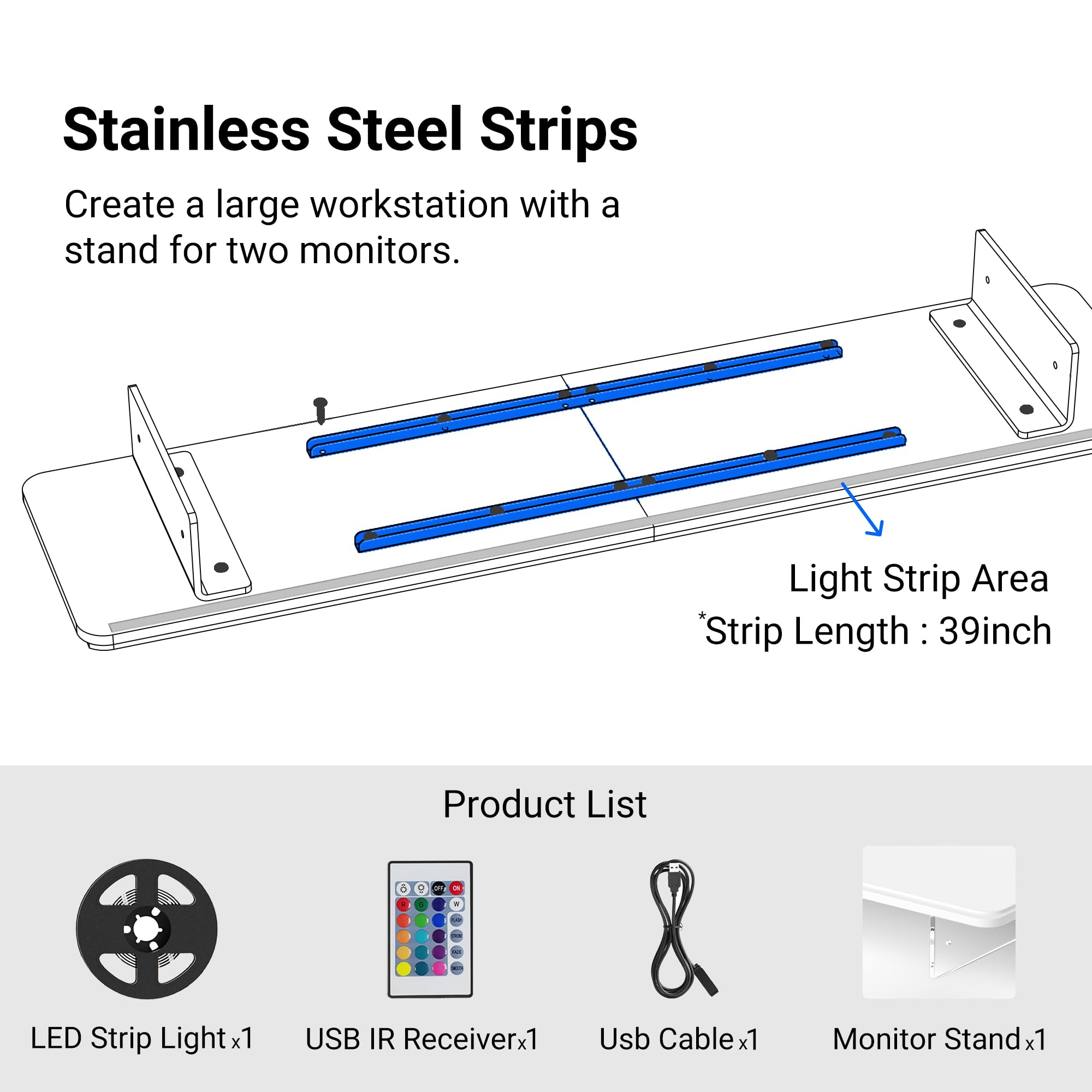 Stainless Monitor Riser Cedar Assembly Monitor Stand Riser 31. Led Light Wood Computer With ...