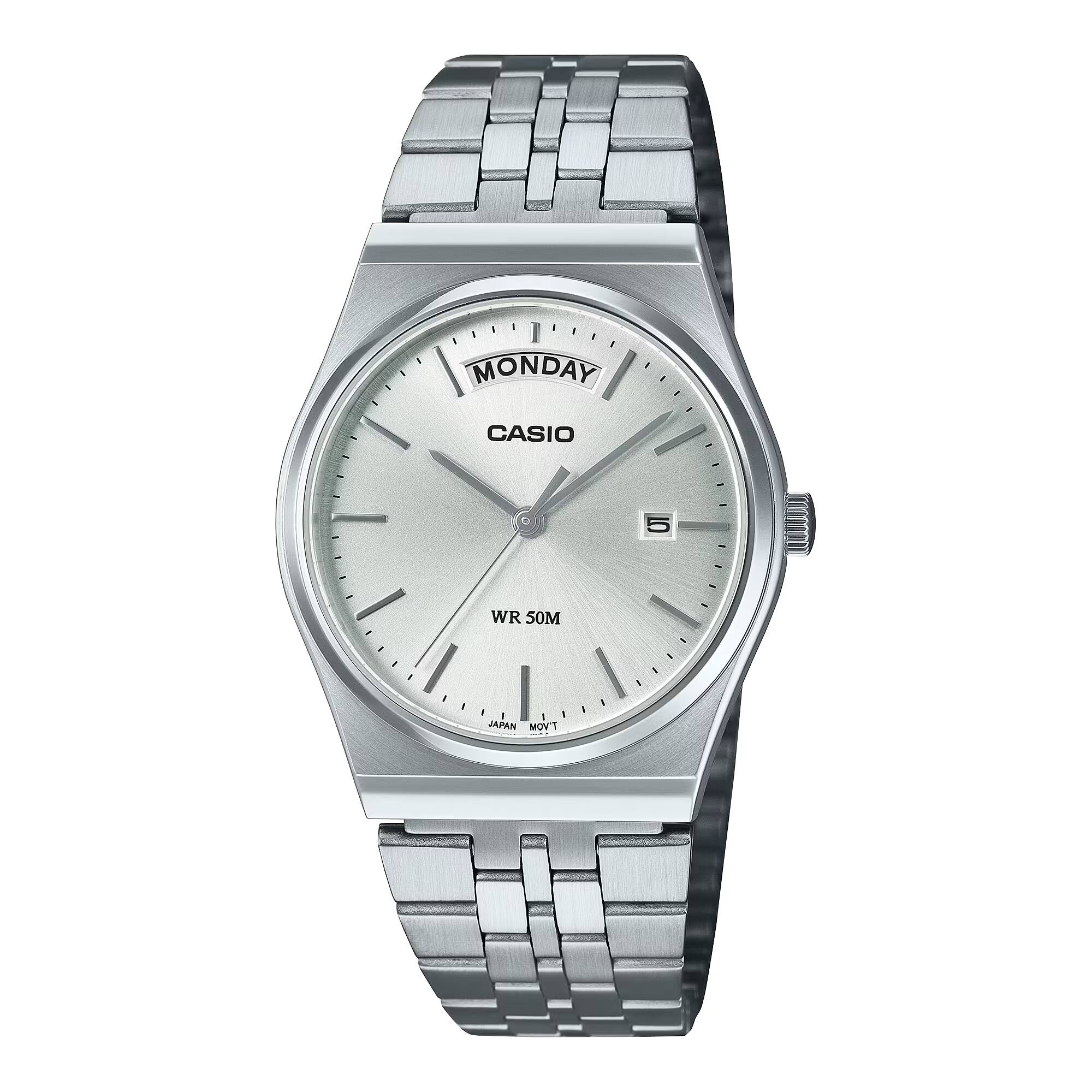 MONDAY  
CASIO  
5  
WR 50M  
JAPAN MOV'T
