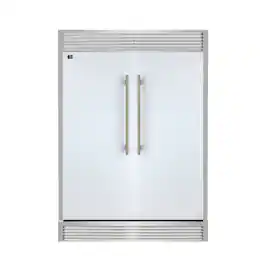 Forno Appliances - Maderno 27.2 Cu. Ft. Side-by-Side Convertible Refrigerator with Decorative Grill Trim - White