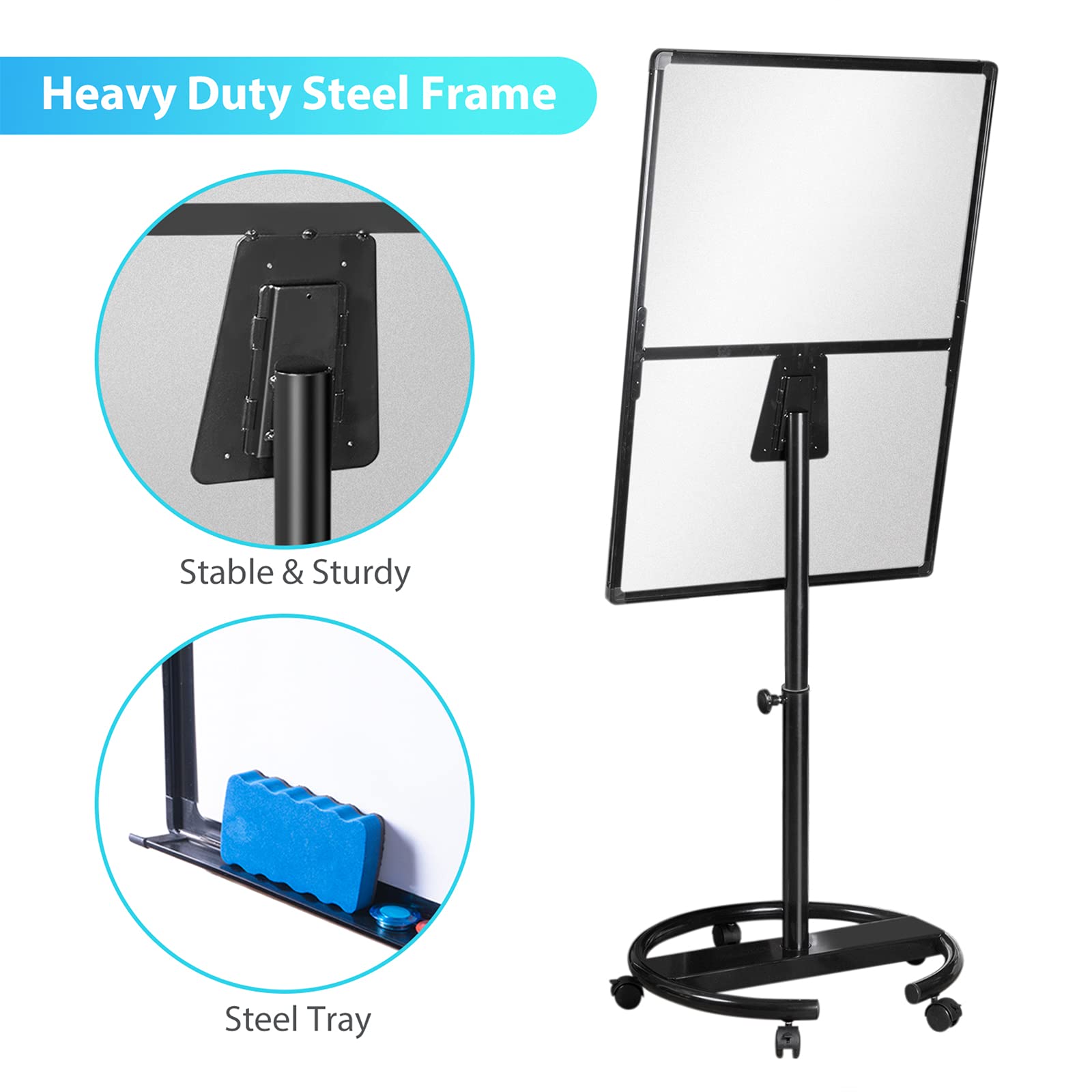 Heavy Duty Steel Frame  
Stable & Sturdy  
Steel Tray