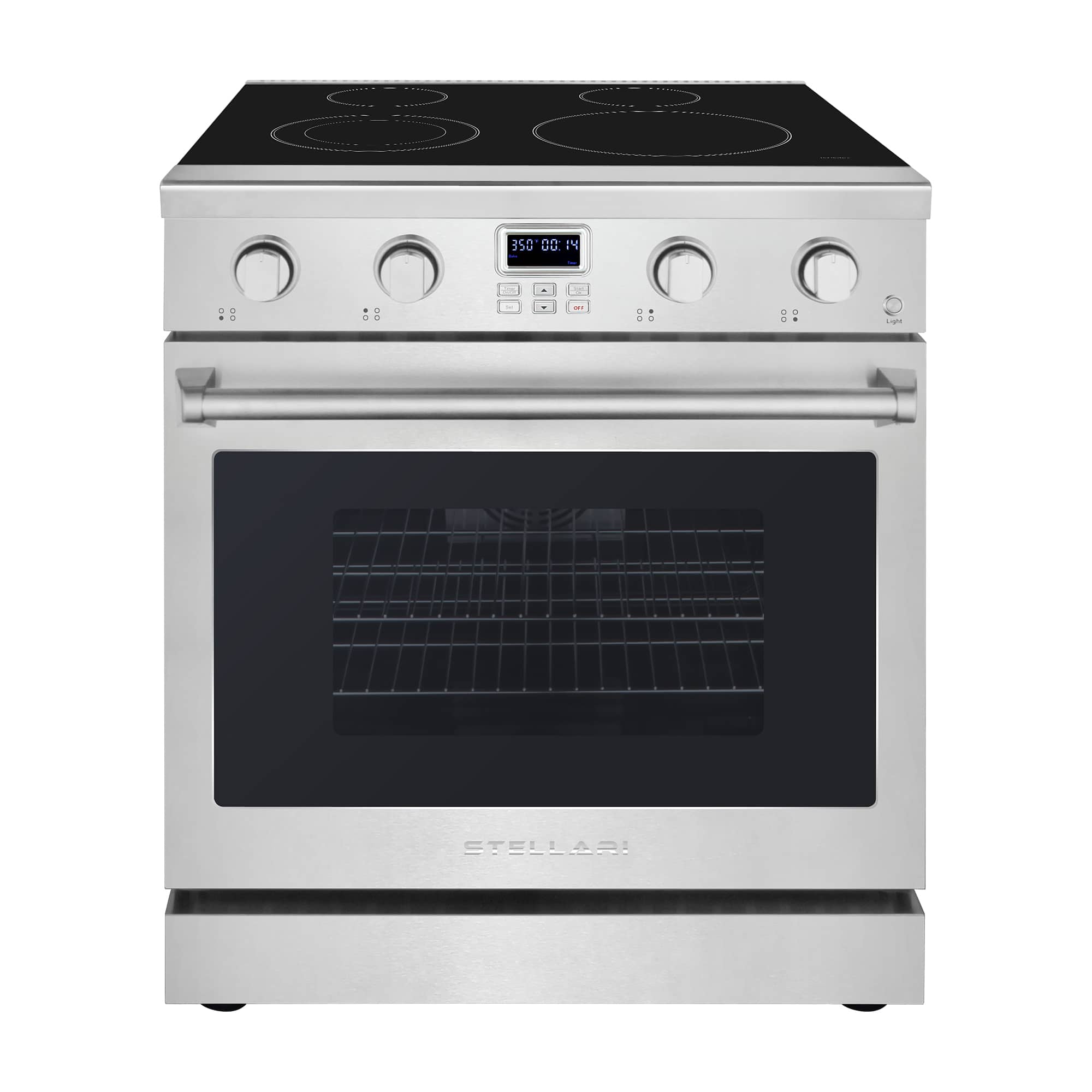 30 in. Stellari 4 Element 5.0 cu. ft. Freestanding Electric Range in Stainless Steel,With Dual Element,Convection Oven - Brushed Stainless Steel