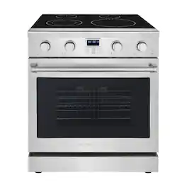30 in. Stellari 4 Element 5.0 cu. ft. Freestanding Electric Range in Stainless Steel,With Dual Element,Convection Oven - Brushed Stainless Steel