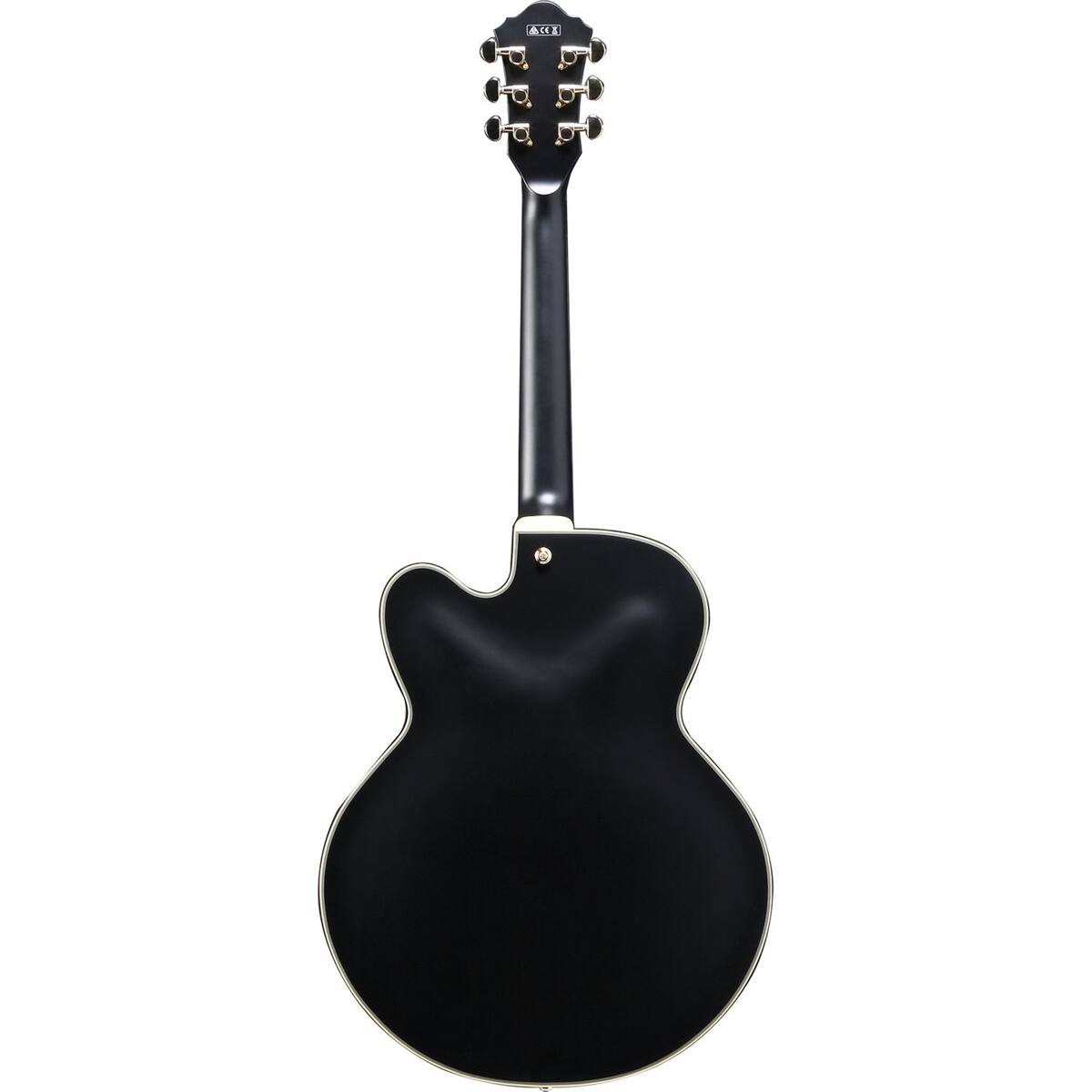 Alt View 2. Ibanez - Ibanez Artcore Series AF75G Electric Guitar, Bound Rosewood Fretboard, Black Flat.