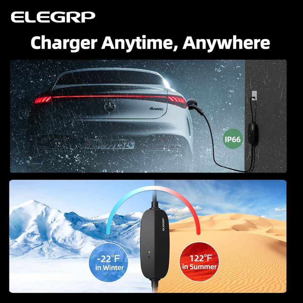 ELEGRP  
Charger Anytime, Anywhere  

IP66  

-22°F in Winter  
122°F in Summer