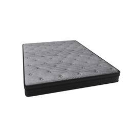 Glintex - 12" Soft-Medium Queen Mattress with 560 Pocket Coils, Pressure Relief, Motion Isolation, Mattress in a Box - Gray