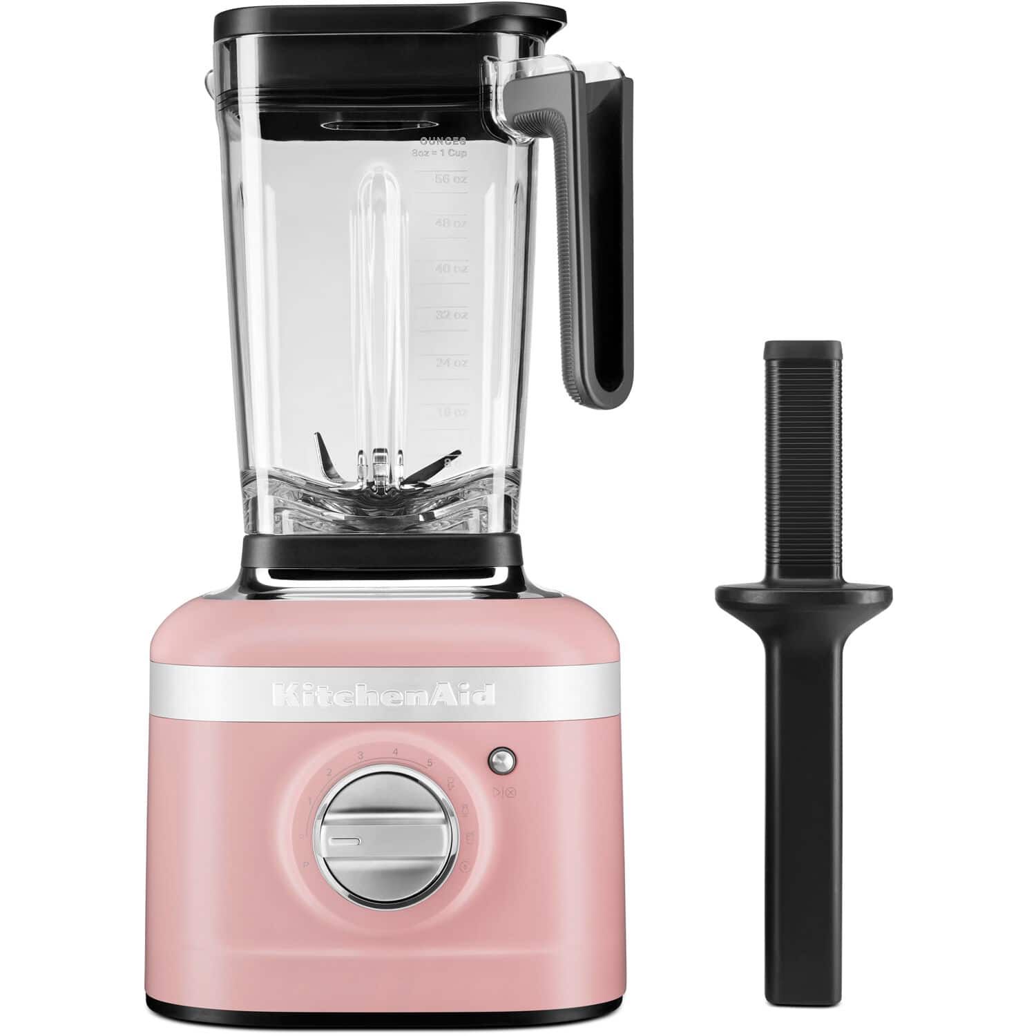 KitchenAid - K400 1200W 56 oz. Variable 5-Speed BPA-Free Blender with Tamper, Matte - Dried Rose - Front_Zoom