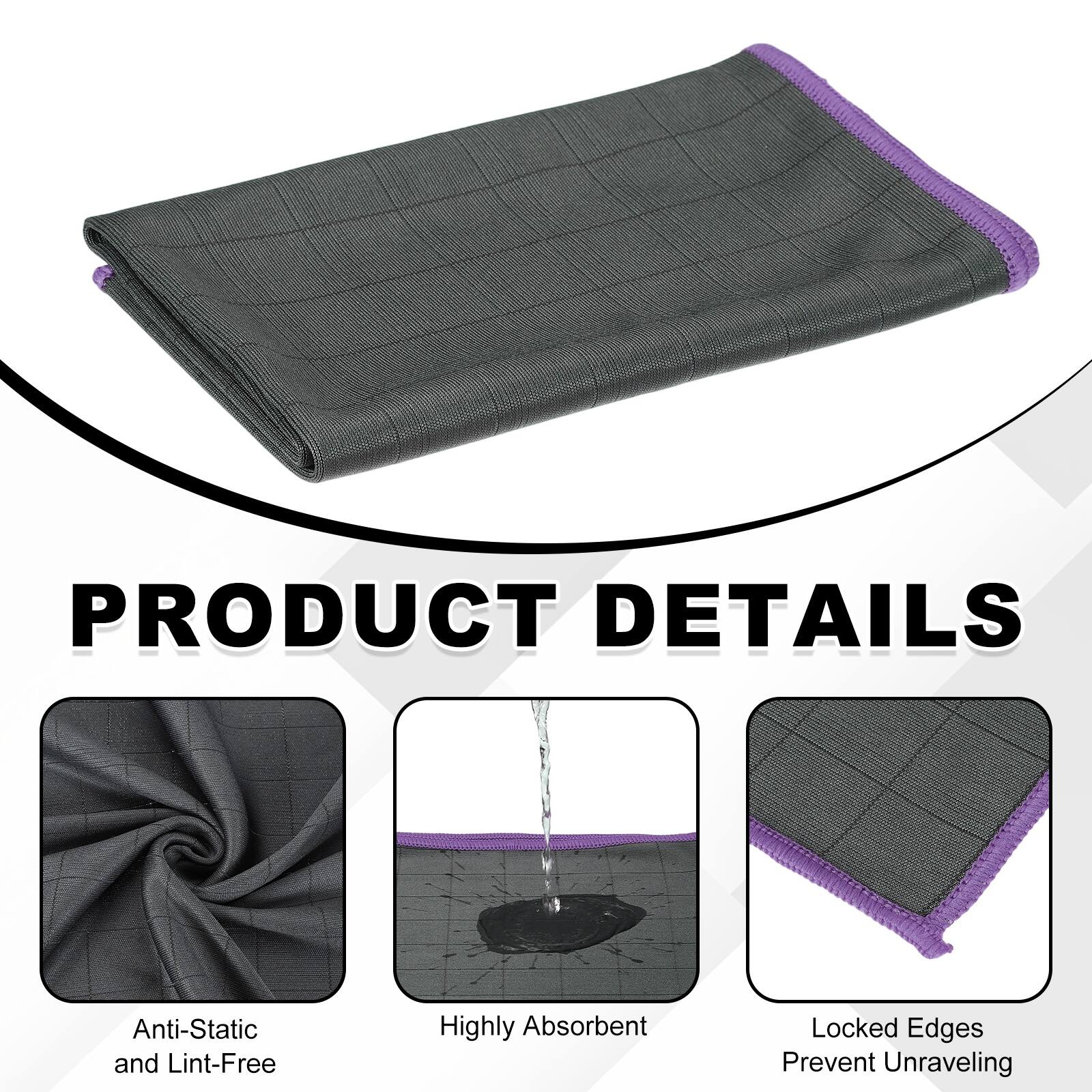 PRODUCT DETAILS

- Anti-Static and Lint-Free
- Highly Absorbent
- Locked Edges Prevent Unraveling