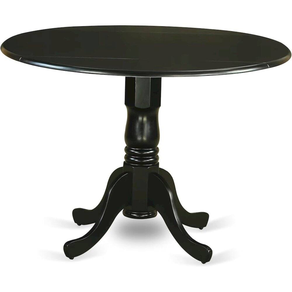 Alt View 9. FurniFact - Black Round Dining Table Set for 4 – Kitchen Table Chairs Set of 4 Wood - Brown.