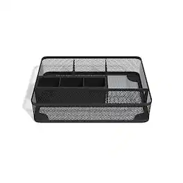 TRU RED - TRU RED™ 7 Compartment Mesh Drawer Organizer, (TR57544) - Matte Black