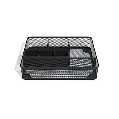 TRU RED - TRU RED™ 7 Compartment Mesh Drawer Organizer, (TR57544) - Matte Black