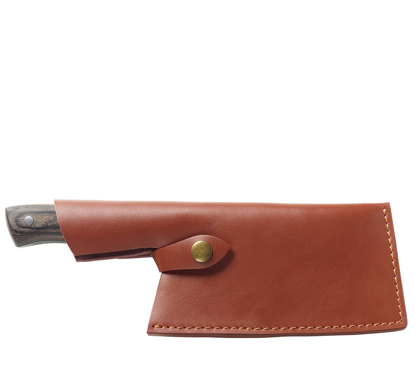 Alt View 1. Zassenhaus - Cleaver Chef's Knife, Wood Handle, 10.5" - Brown.