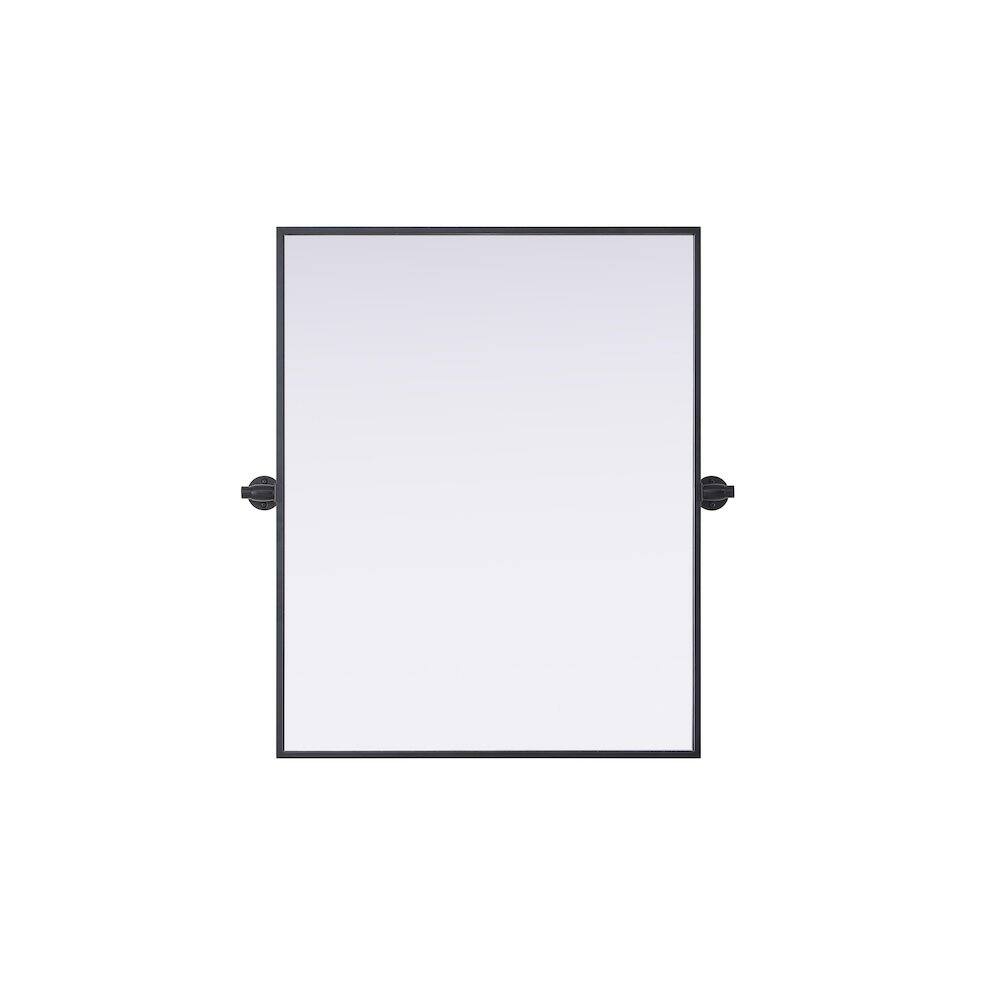 Alt View 6. Elegant Kitchen and Bath - Amoura 24X30 Pivot Mirror In Black - Black.