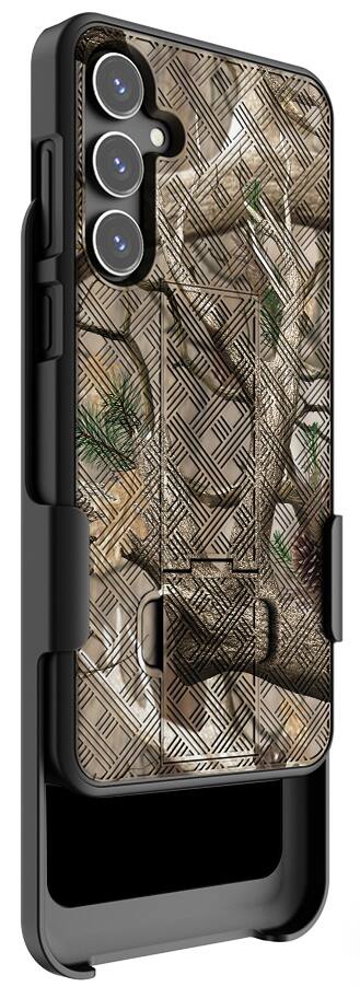 Alt View 6. Nakedcellphone - Combo for Samsung Galaxy S23 FE (2023) - Slim Case and Belt Clip Holster - Camo.