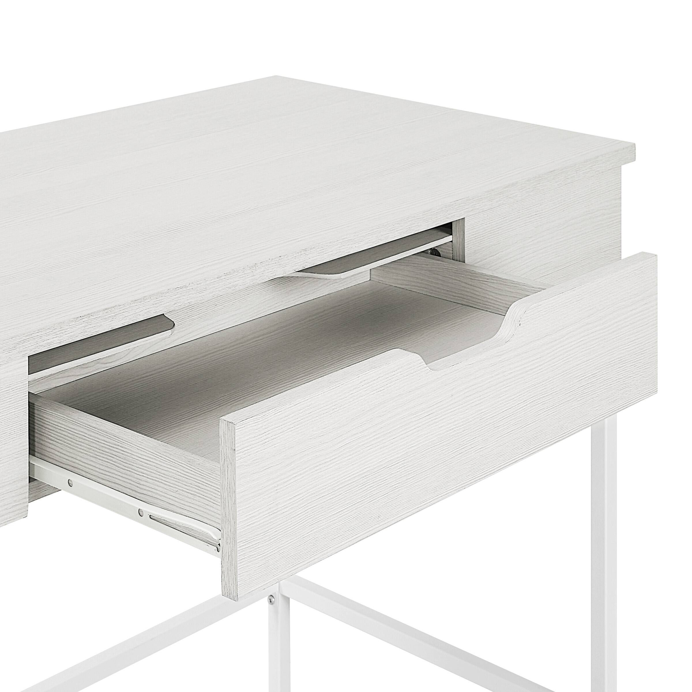 Alt View 15. OSP Home Furnishings - Contempo Sit-To-Stand Desk - White Oak.