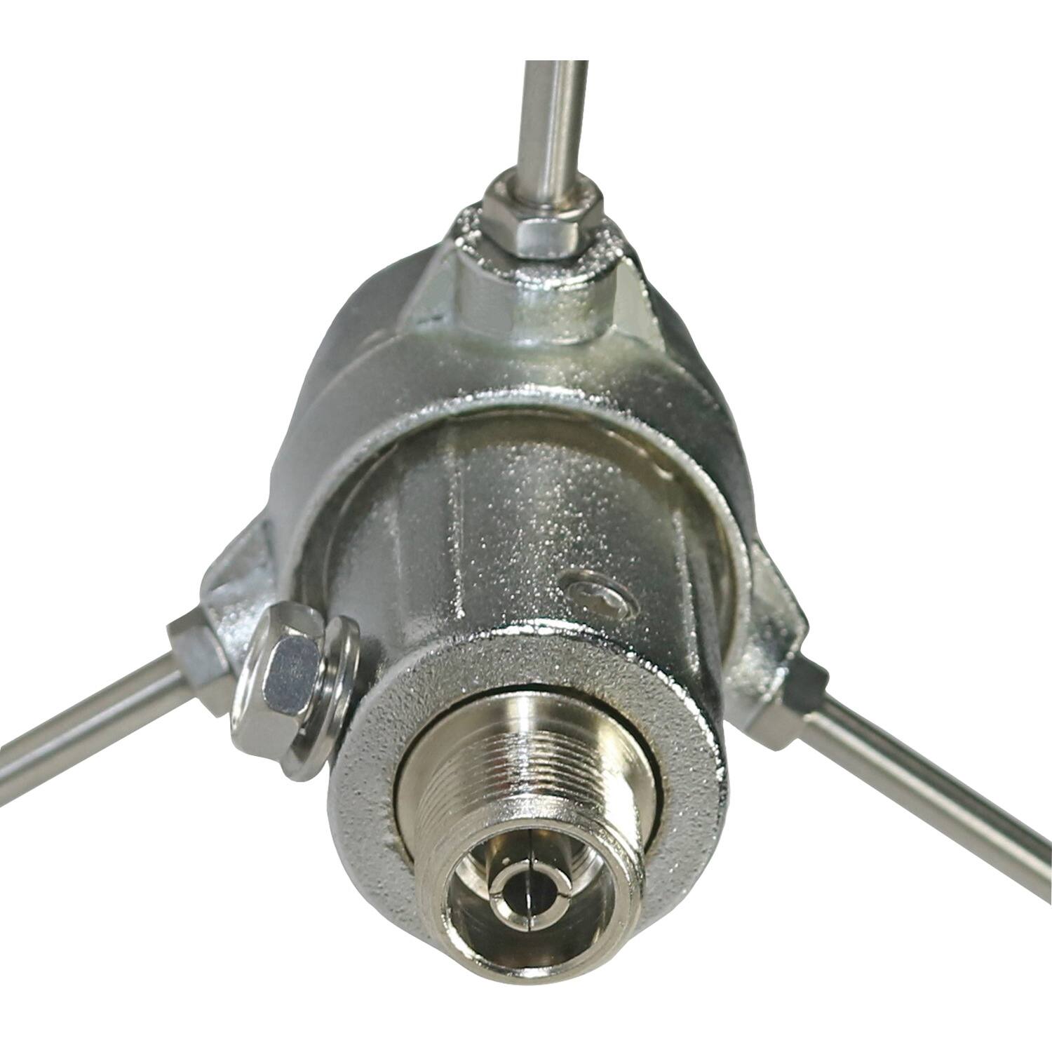 Alt View 2. Tram - Tram 1477 Pre-tuned 144 Mhz-148 Mhz Vhf/430 Mhz-460 Mhz Uhf Amateur Dual-band Base Antenna With White Fiberglass, 1477 - Silver.