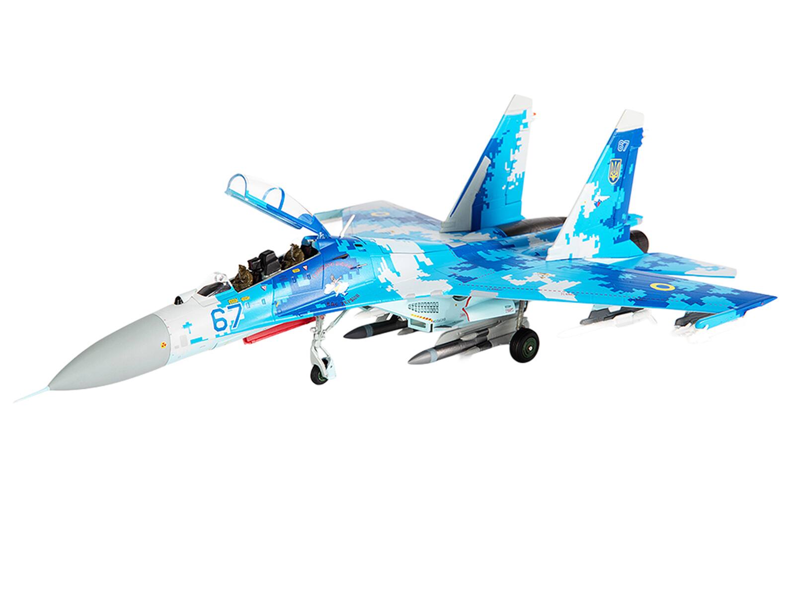 Alt View 1. JC Wings - Sukhoi Su-27UB Flanker Aircraft "831st Tactical Aviation Brigade" (2017) Ukrainian Air Forces 1/72 Model by JC Wings.
