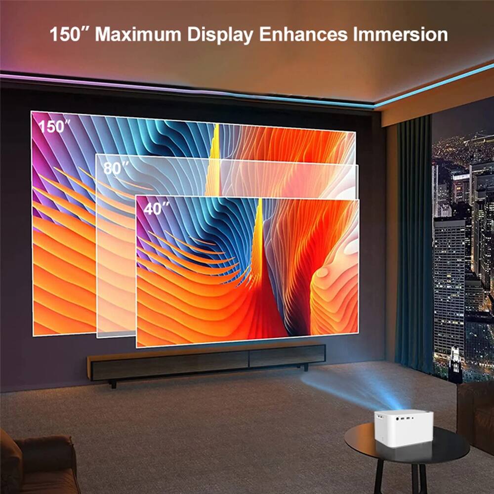 150" Maximum Display Enhances Immersion

150"
80"
40"
