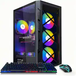 STGAubron - Gaming Desktop PC, Intel Core i7-6700 up to 4.0G, Radeon RX 5700 XT 8G, 16G DDR4, 1T SSD, WiFi, BT 5.0, Win11H - Black